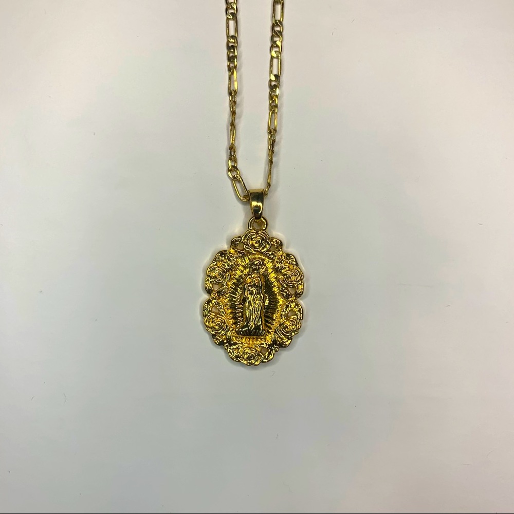 fashion nova virgin mary necklace
